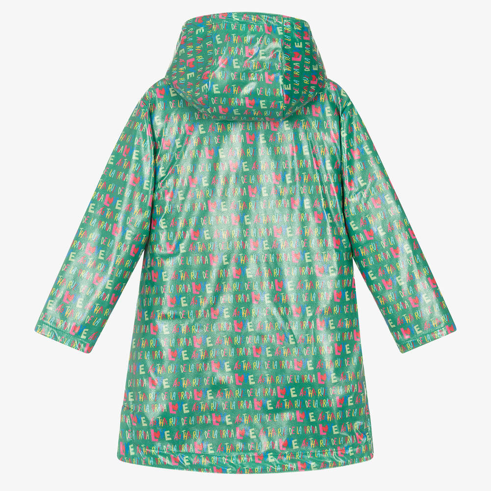 Ladies green raincoat deals