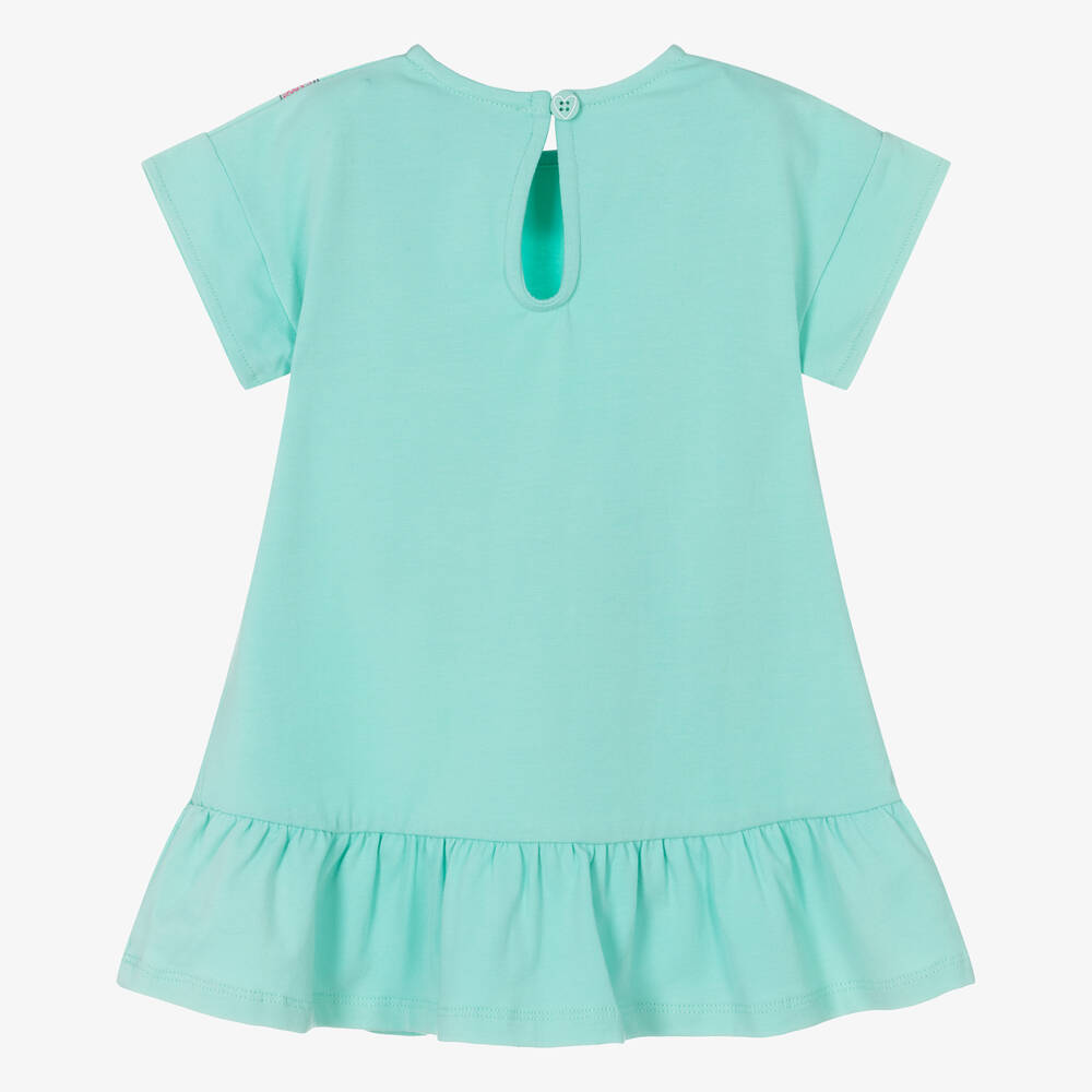 Agatha Ruiz de la Prada-Girls Green Trompe L'oeil Cotton Dress | Childrensalon Outlet