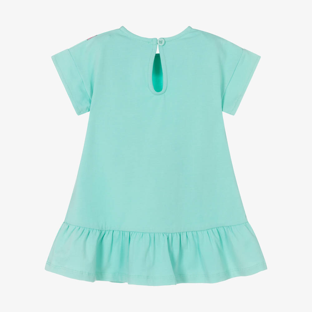 Agatha Ruiz de la Prada-Girls Green Trompe L'oeil Cotton Dress | Childrensalon Outlet