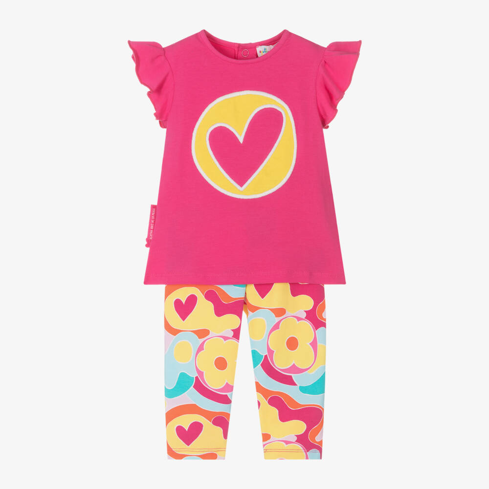 Agatha Ruiz de la Prada-Girls Heart Blossom Leggings Ensemble | Childrensalon Outlet