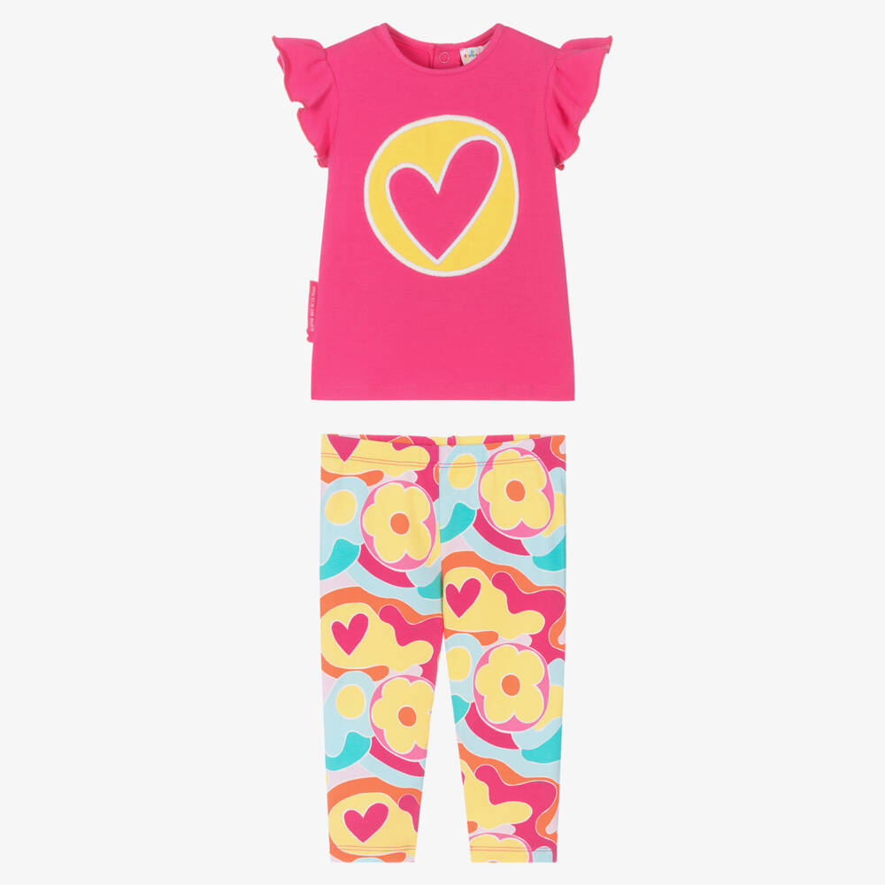 Agatha Ruiz de la Prada-Girls Heart Blossom Leggings Ensemble | Childrensalon Outlet