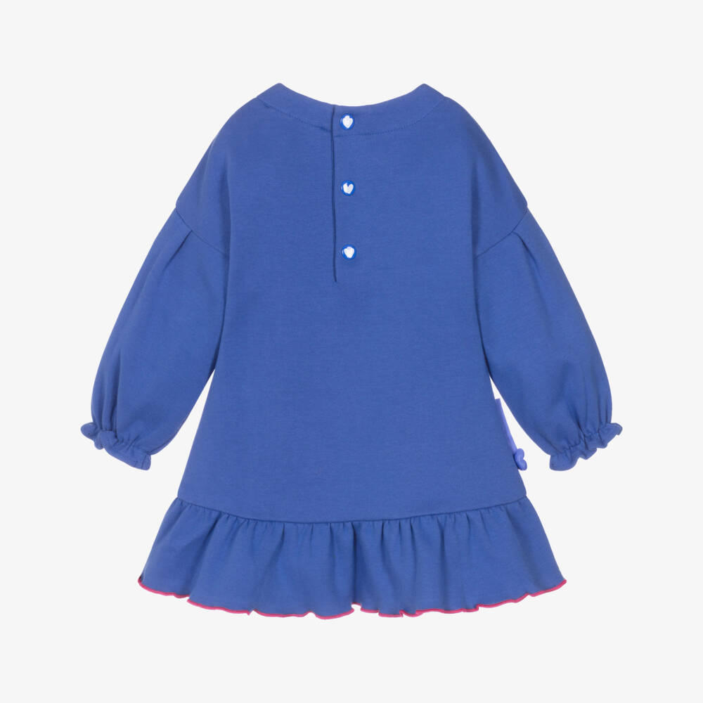 Agatha Ruiz de la Prada-Girls Heart Blue Jersey Dress Set | Childrensalon Outlet