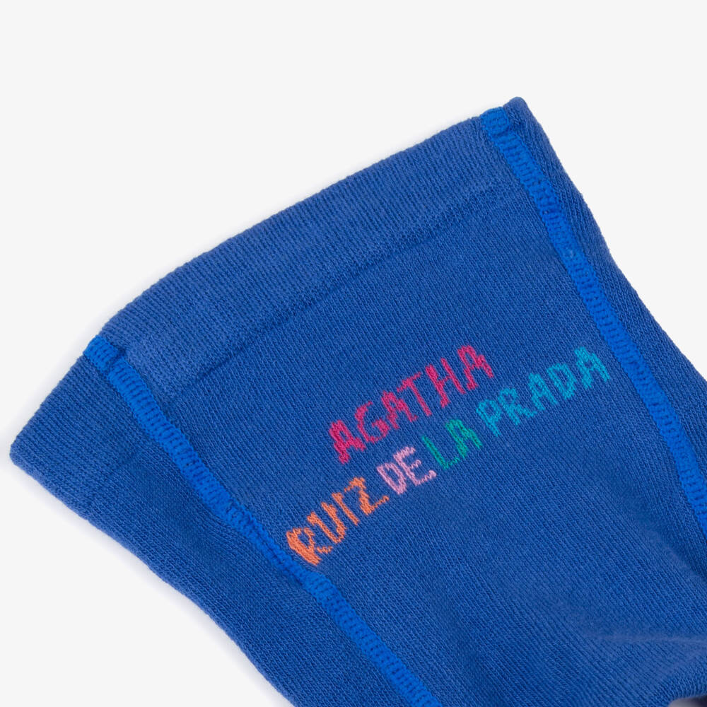 Agatha Ruiz de la Prada-Girls Heart Blue Jersey Dress Set | Childrensalon Outlet