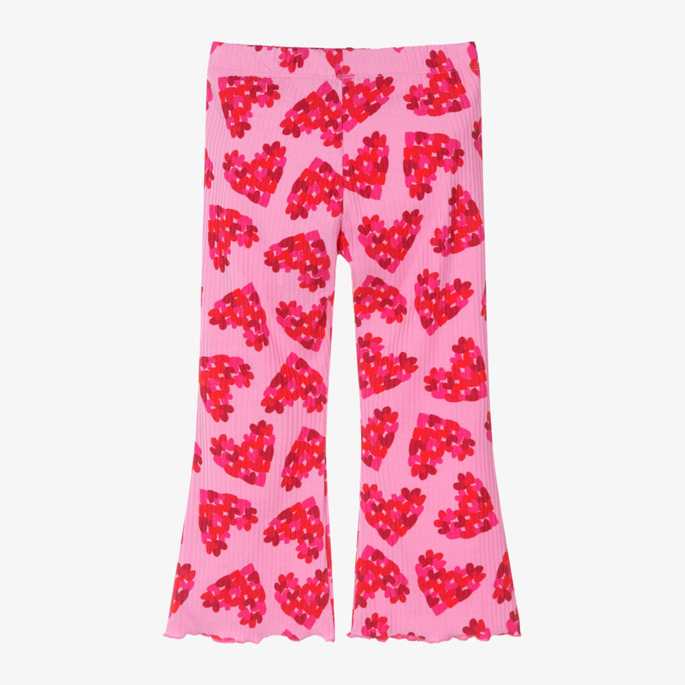 Agatha Ruiz de la Prada-Girls Heart Pattern Flare Trousers | Childrensalon Outlet