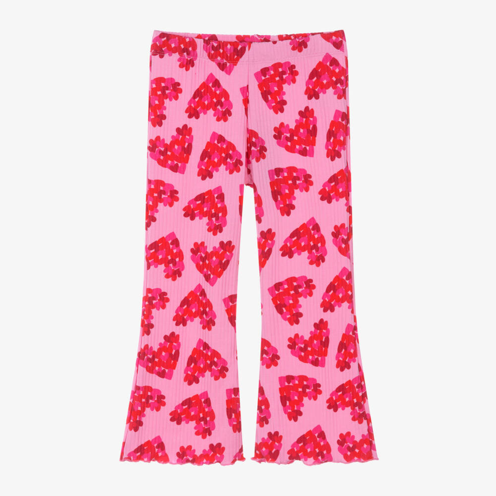 Agatha Ruiz de la Prada-Girls Heart Pattern Flare Trousers | Childrensalon Outlet