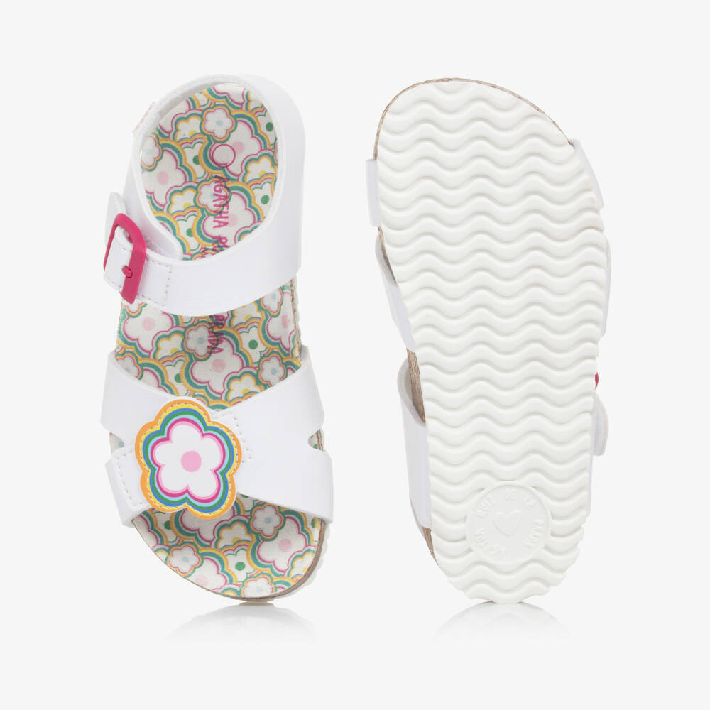 Agatha Ruiz de la Prada-Girls Ivory Blossomed Buckle Shoes | Childrensalon Outlet