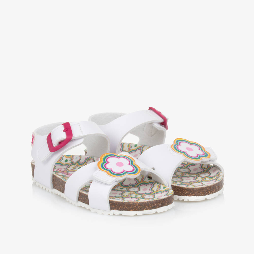 Agatha Ruiz de la Prada-Girls Ivory Blossomed Buckle Shoes | Childrensalon Outlet