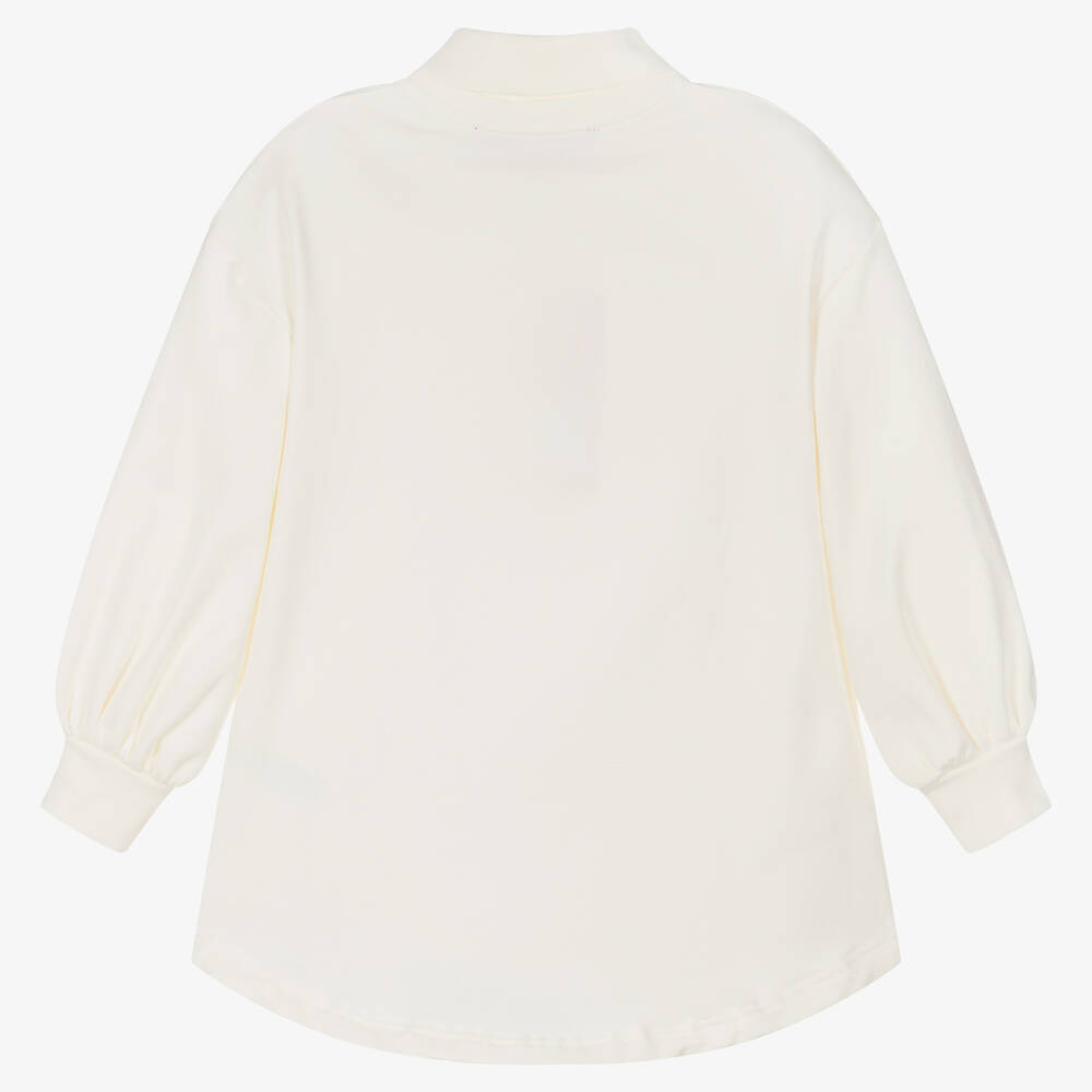 Agatha Ruiz de la Prada-Girls Ivory Cotton Star Sweatshirt | Childrensalon Outlet