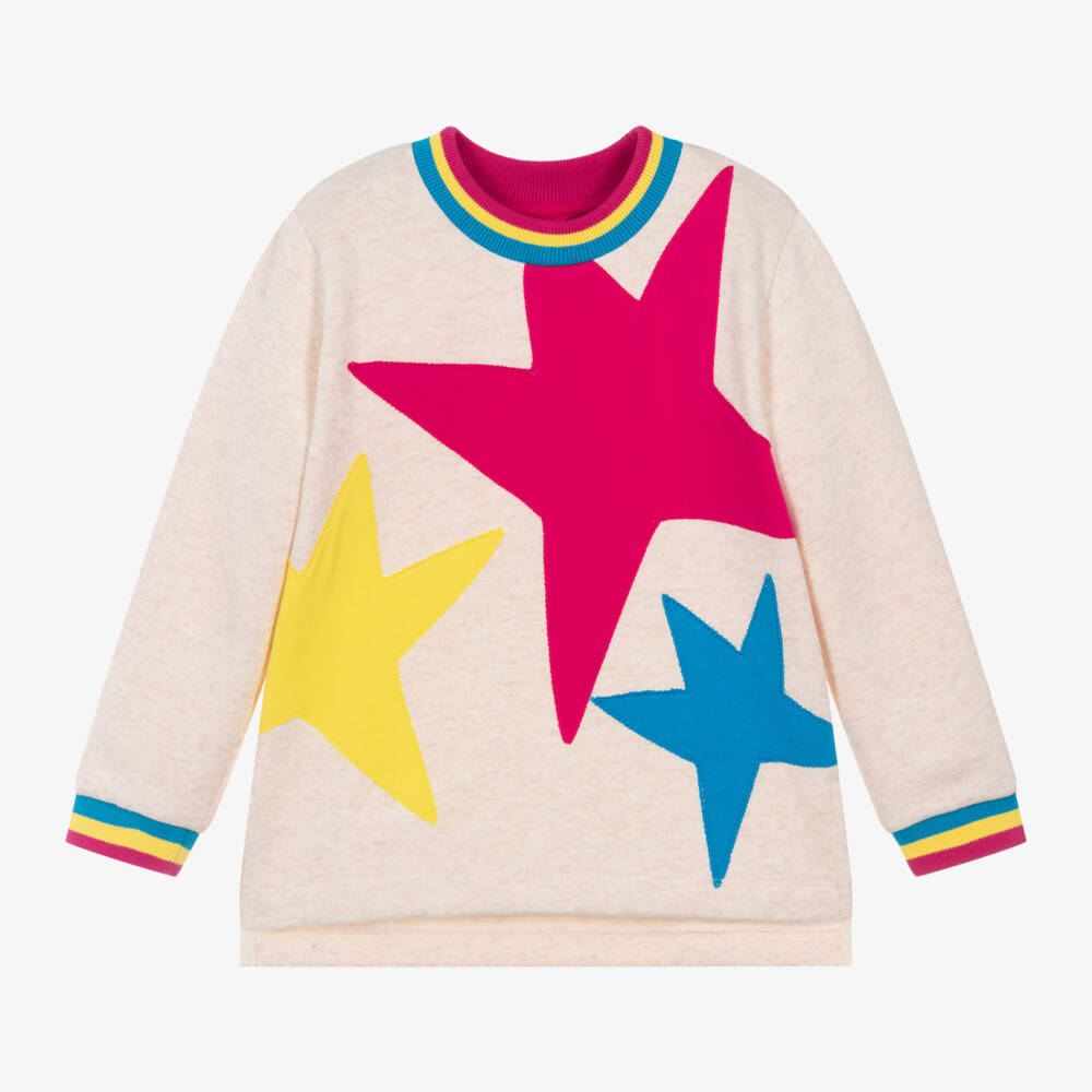 Agatha Ruiz de la Prada-Girls Ivory Starry Cotton Jumper | Childrensalon Outlet