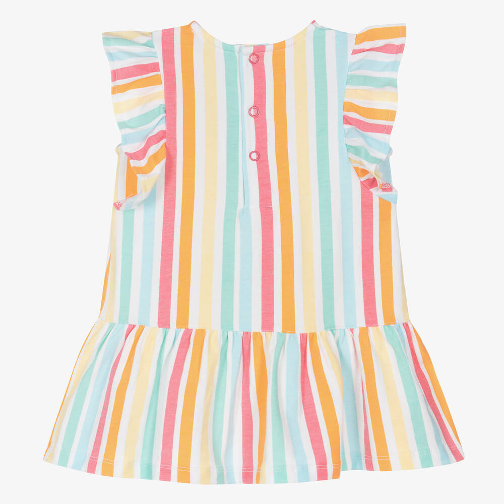 Agatha Ruiz de la Prada-Girls Multicolour Stripe Cotton Dress | Childrensalon Outlet