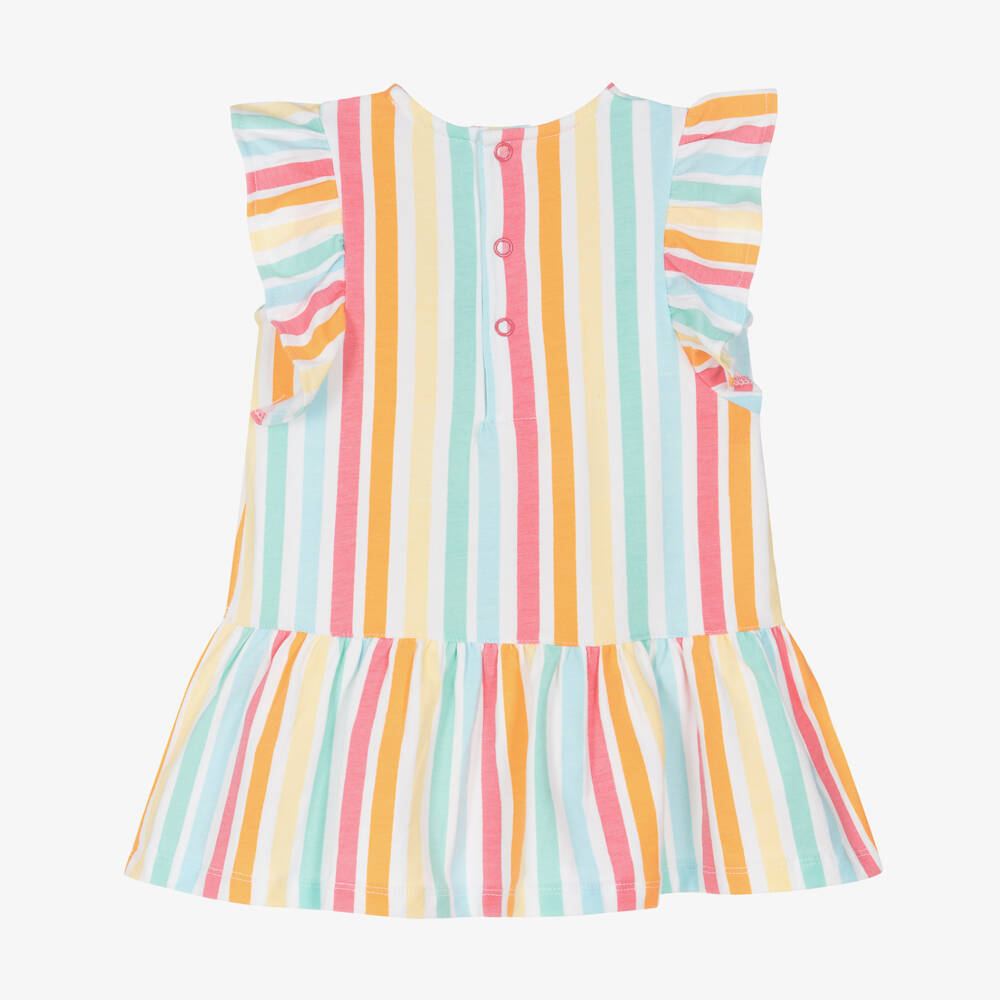 Agatha Ruiz de la Prada-Girls Multicolour Stripe Cotton Dress | Childrensalon Outlet