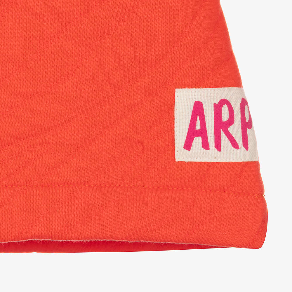 Agatha Ruiz de la Prada-Girls Orange Cotton Logo Dress | Childrensalon Outlet