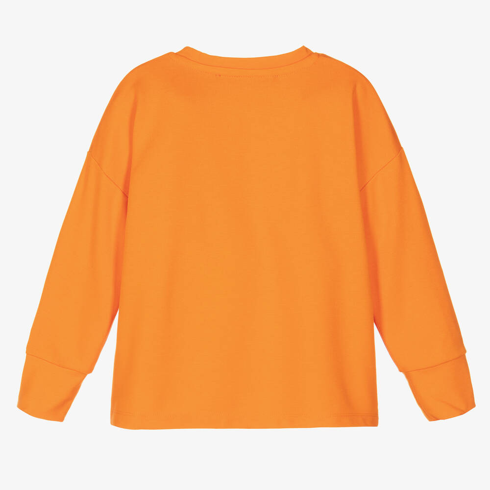 Agatha Ruiz de la Prada-Girls Orange Cotton Sequin Sun Top | Childrensalon Outlet
