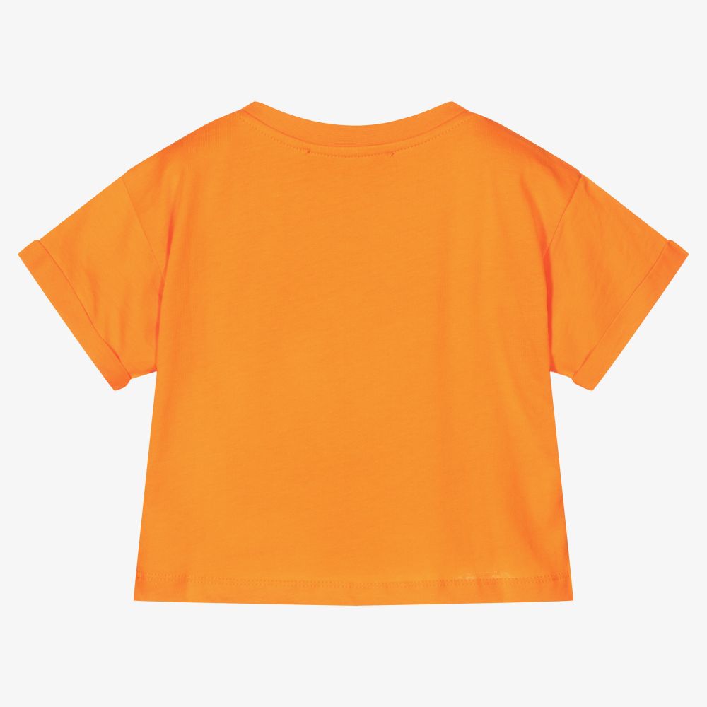 Agatha Ruiz de la Prada-Girls Orange Cotton T-Shirt | Childrensalon Outlet