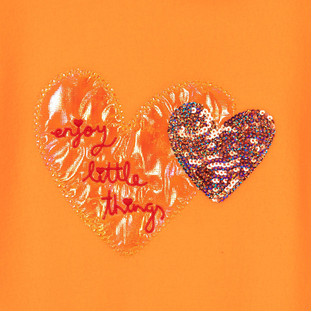 Agatha Ruiz de la Prada-Girls Orange Fleece Hoodie | Childrensalon Outlet