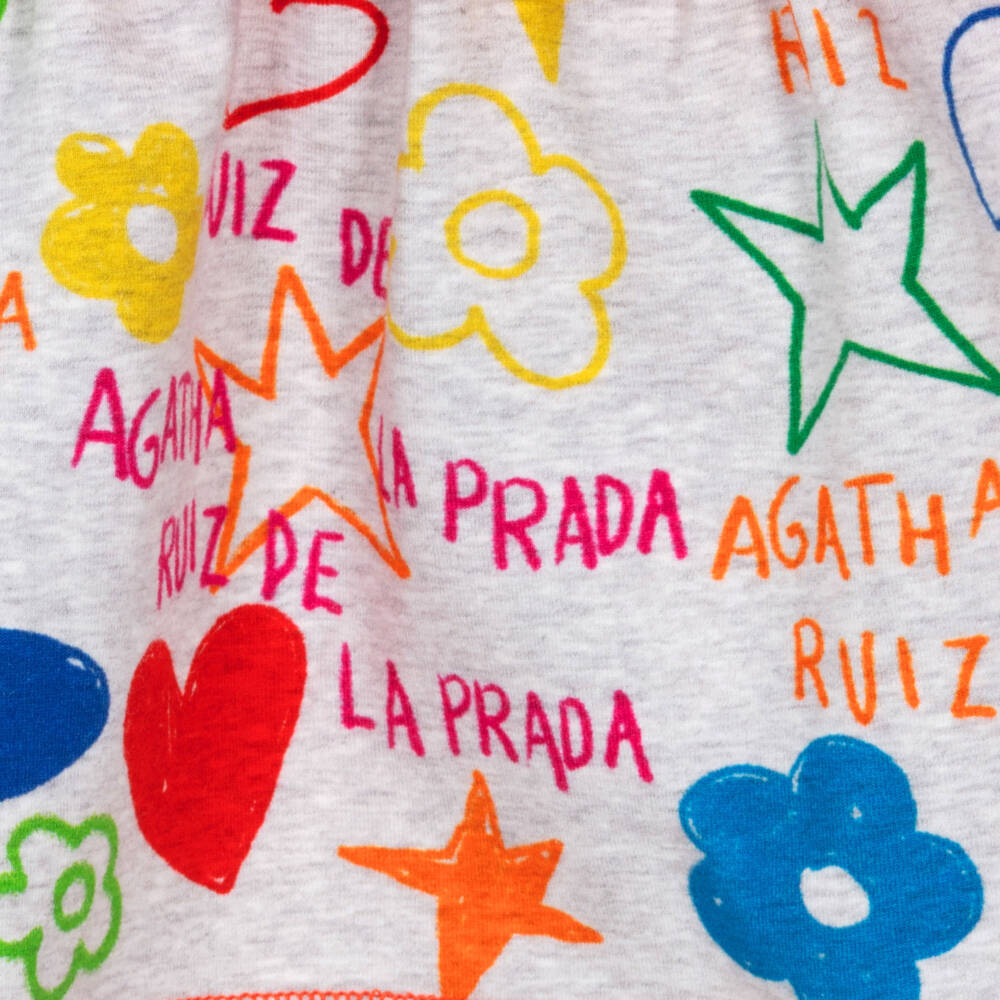 Agatha Ruiz de la Prada-Girls Orange & Grey Star Dress | Childrensalon Outlet