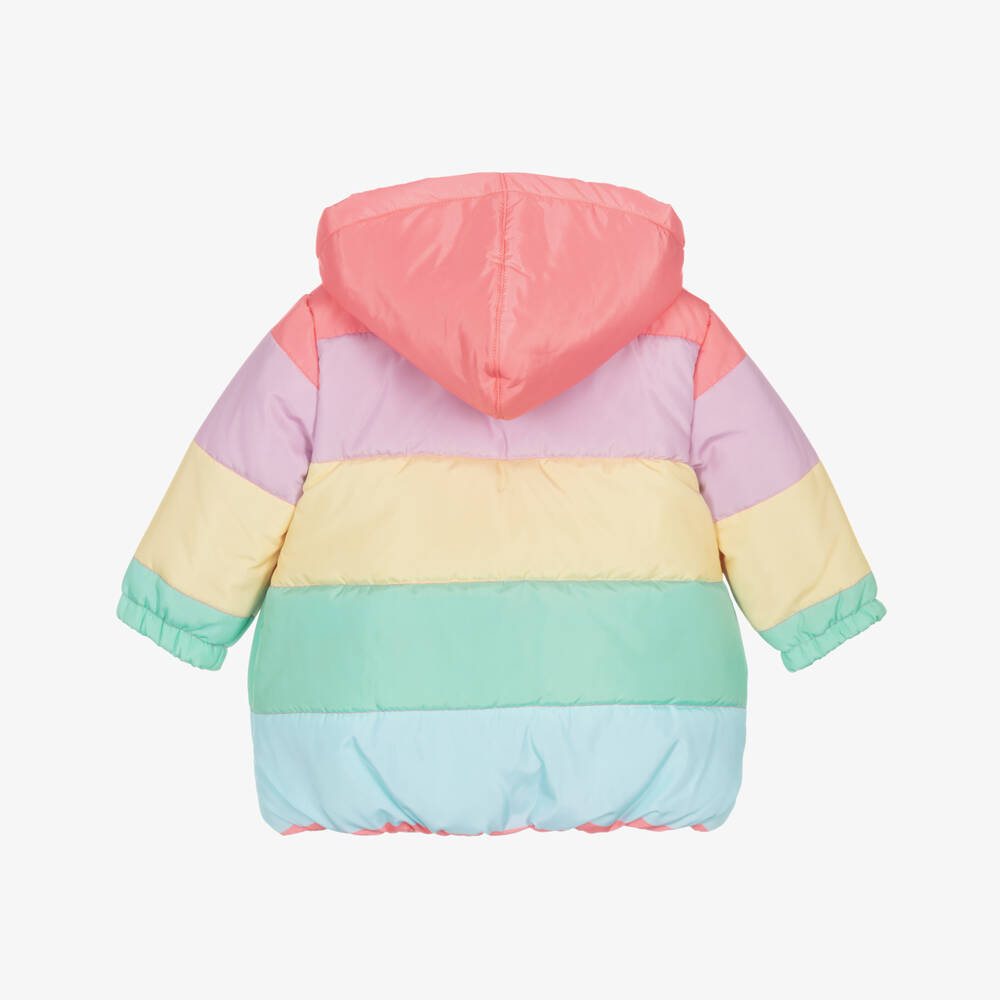 Agatha Ruiz de la Prada-Girls Pastel Stripe Puffer Jacket | Childrensalon Outlet