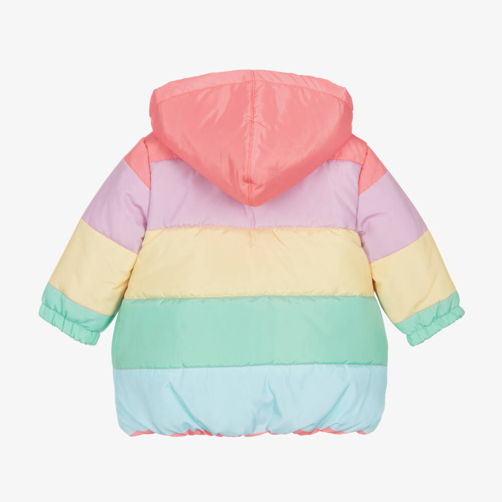Agatha Ruiz de la Prada-Girls Pastel Stripe Puffer Jacket | Childrensalon Outlet