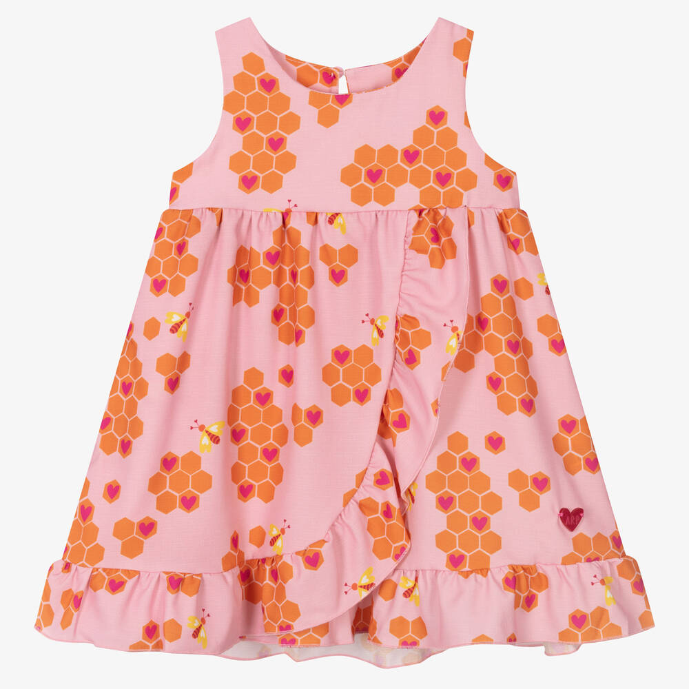 Agatha Ruiz de la Prada - Girls Pink and Orange Dress | Childrensalon