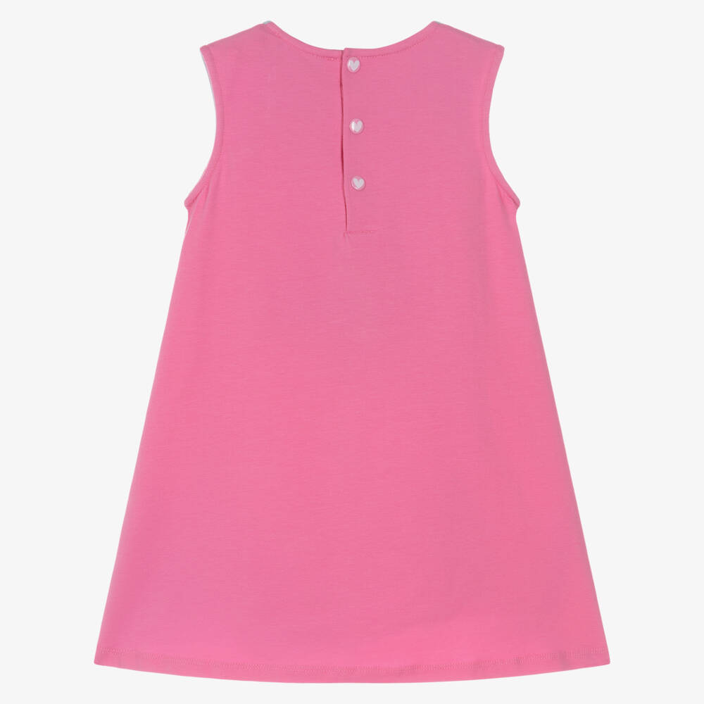 Agatha Ruiz de la Prada-Girls Pink & Aqua Blue Cotton Heart Dress | Childrensalon Outlet
