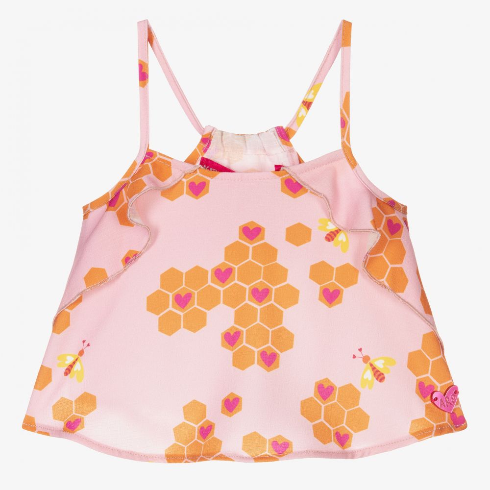 Agatha Ruiz de la Prada - Girls Pink Bee Top | Childrensalon