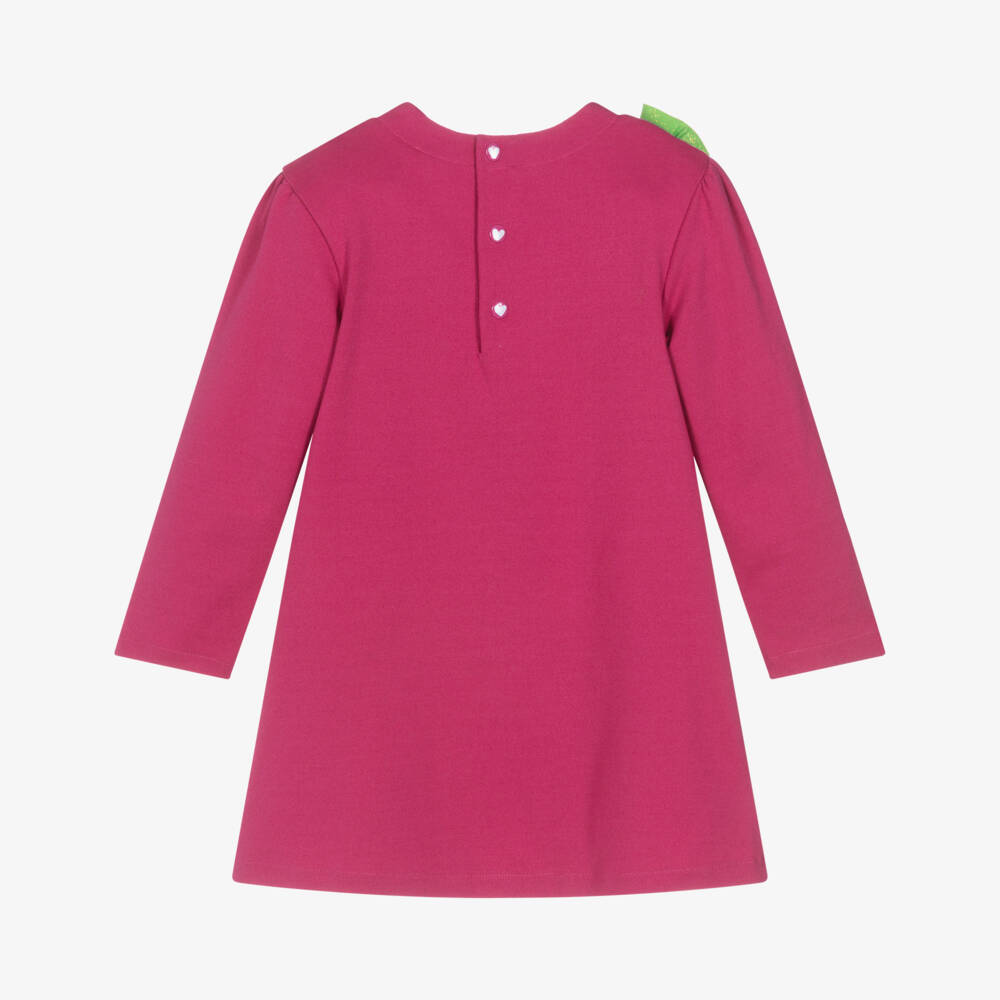 Agatha Ruiz de la Prada-Girls Pink Bow Detail Dress & Blue Tights Set | Childrensalon Outlet