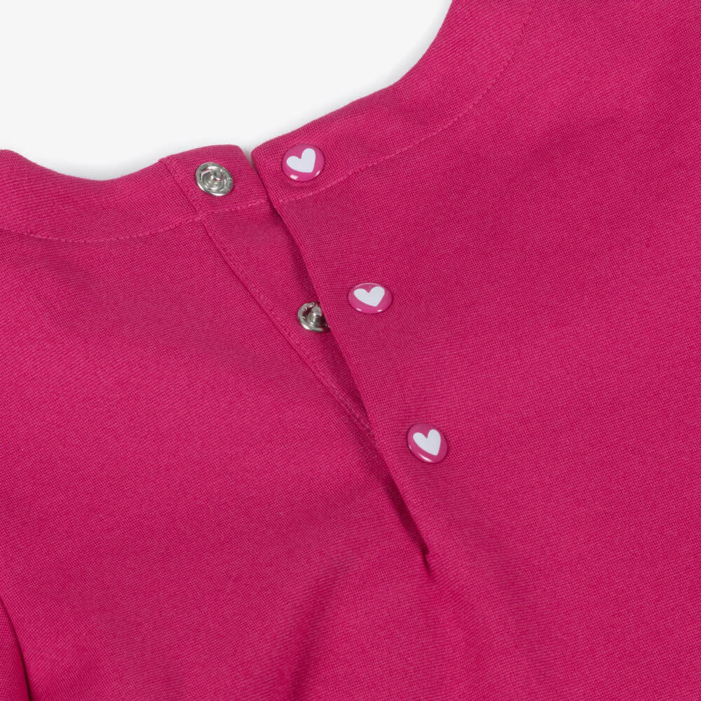 Agatha Ruiz de la Prada-Girls Pink Bow Detail Dress & Blue Tights Set | Childrensalon Outlet