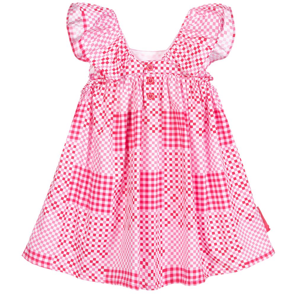 Agatha Ruiz de la Prada-Girls Pink Check Dress | Childrensalon Outlet