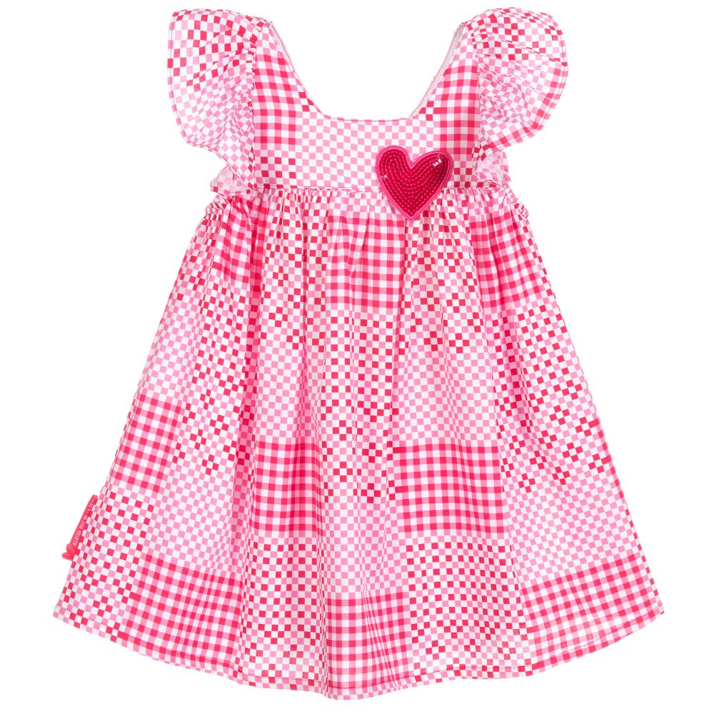 Agatha Ruiz de la Prada - Girls Pink Check Dress | Childrensalon