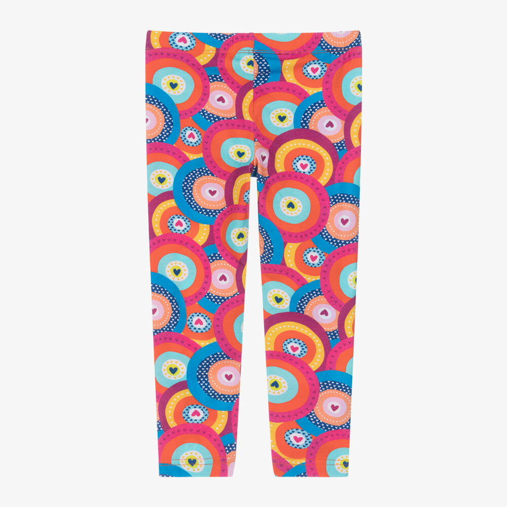 Agatha Ruiz de la Prada-Girls Pink Circle Pattern Leggings | Childrensalon Outlet