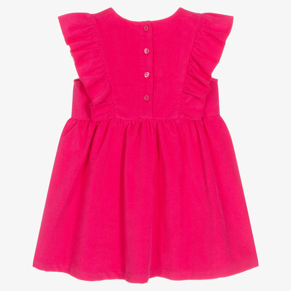 Agatha Ruiz de la Prada-Girls Pink Corduroy Dress | Childrensalon Outlet