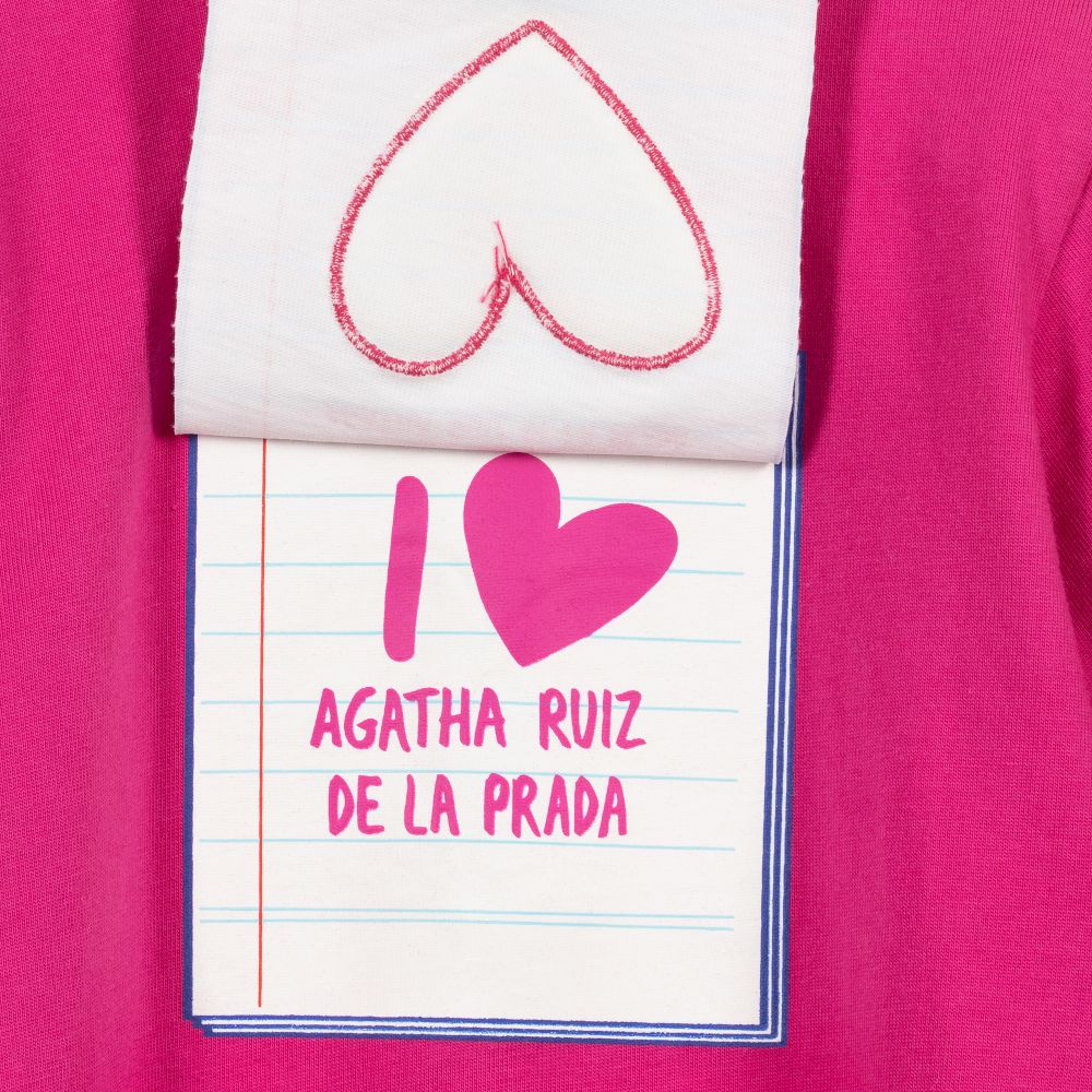 Agatha Ruiz de la Prada-Girls Pink Cotton Babygrow | Childrensalon Outlet