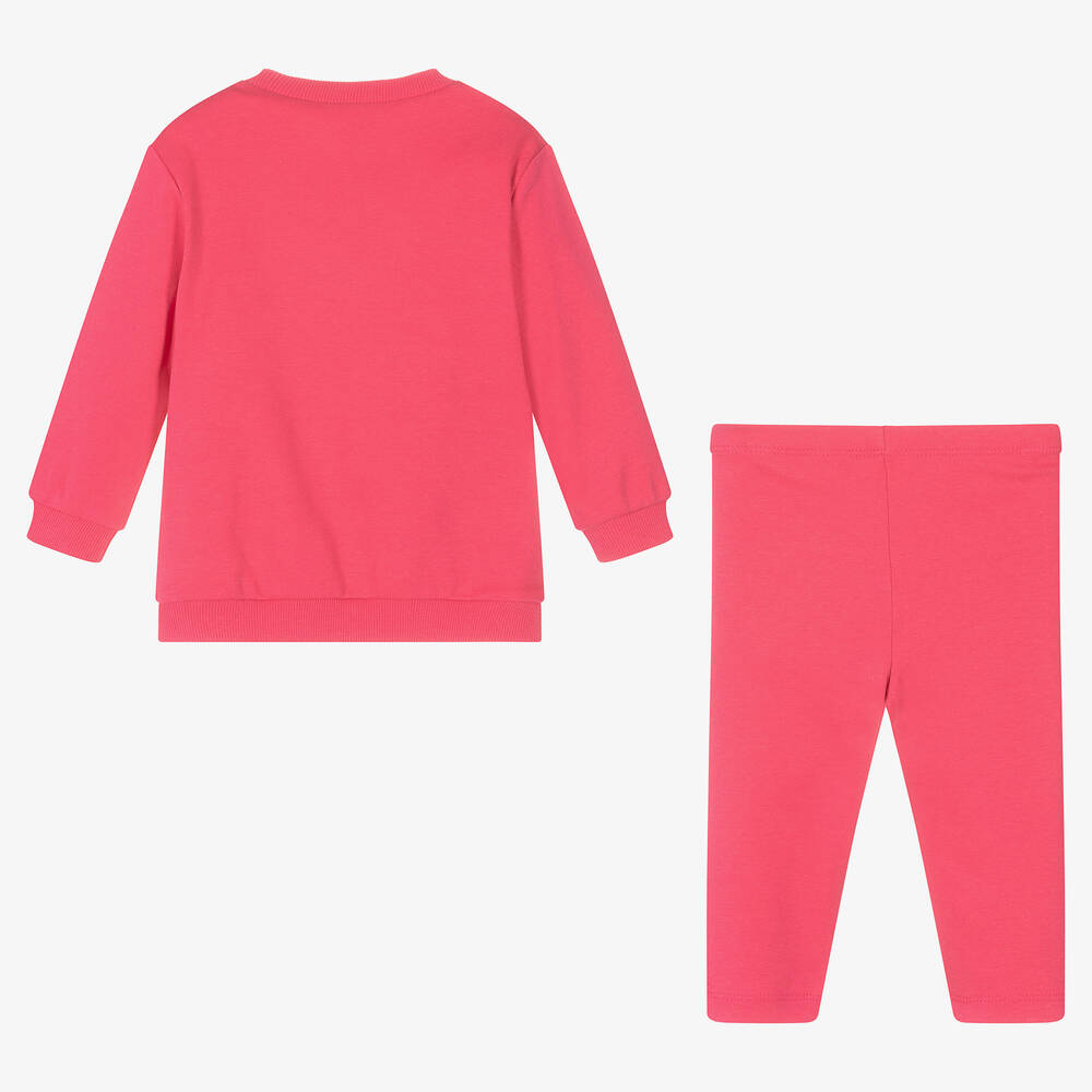 Agatha Ruiz de la Prada-Girls Pink Cotton Colour Block Tracksuit | Childrensalon Outlet