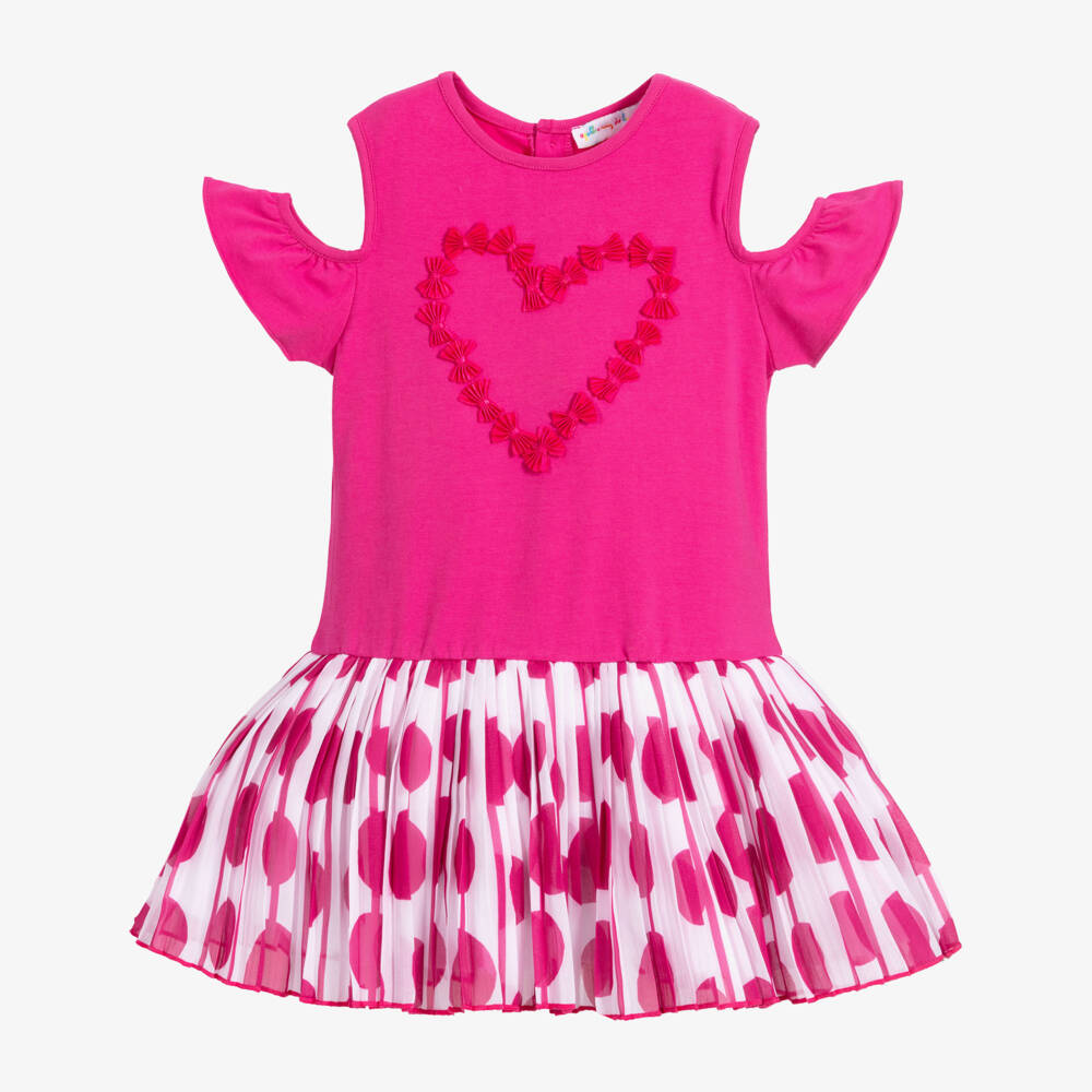 Agatha Ruiz de la Prada-Girls Pink Cotton Dress | Childrensalon Outlet
