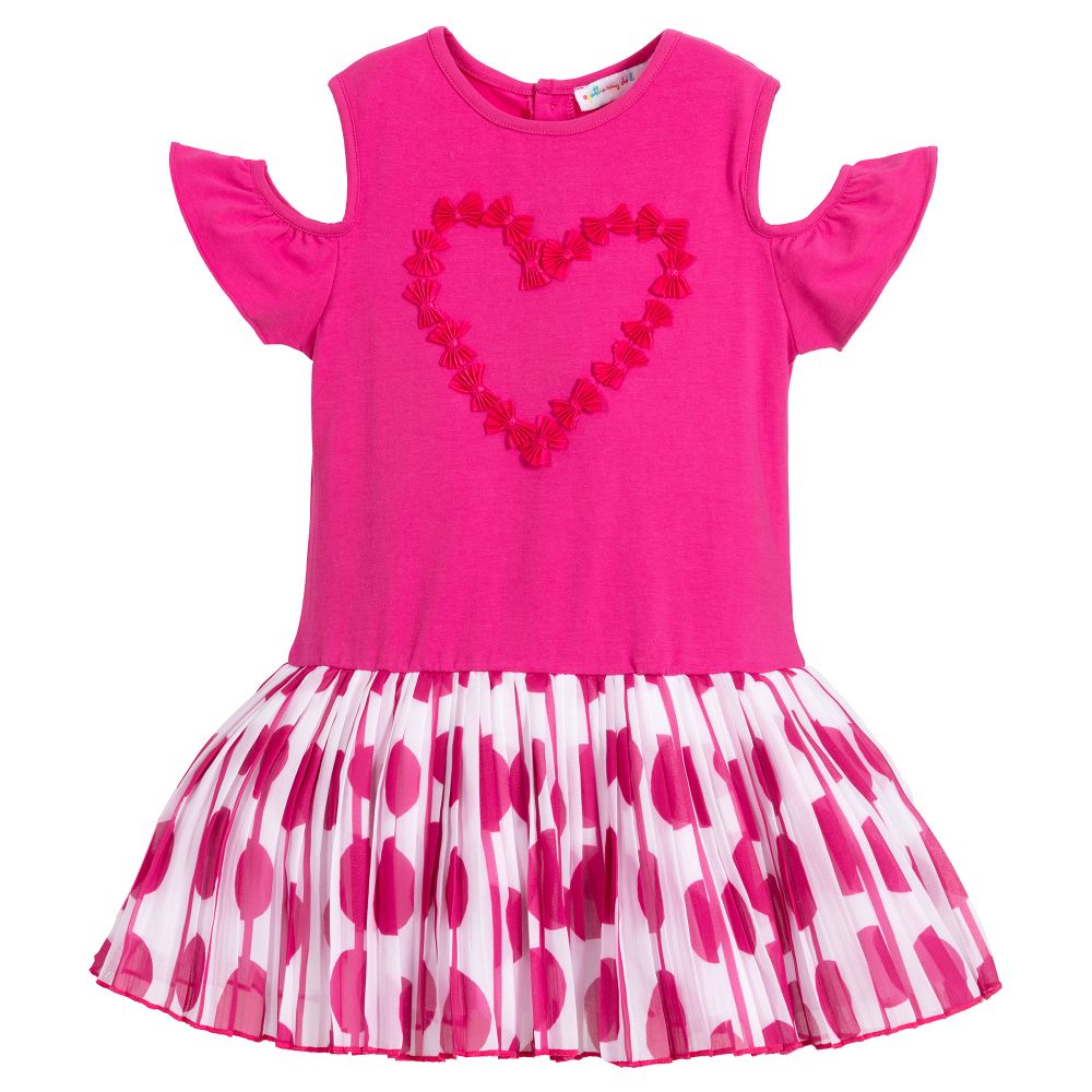 Agatha Ruiz de la Prada - Girls Pink Cotton Dress | Childrensalon