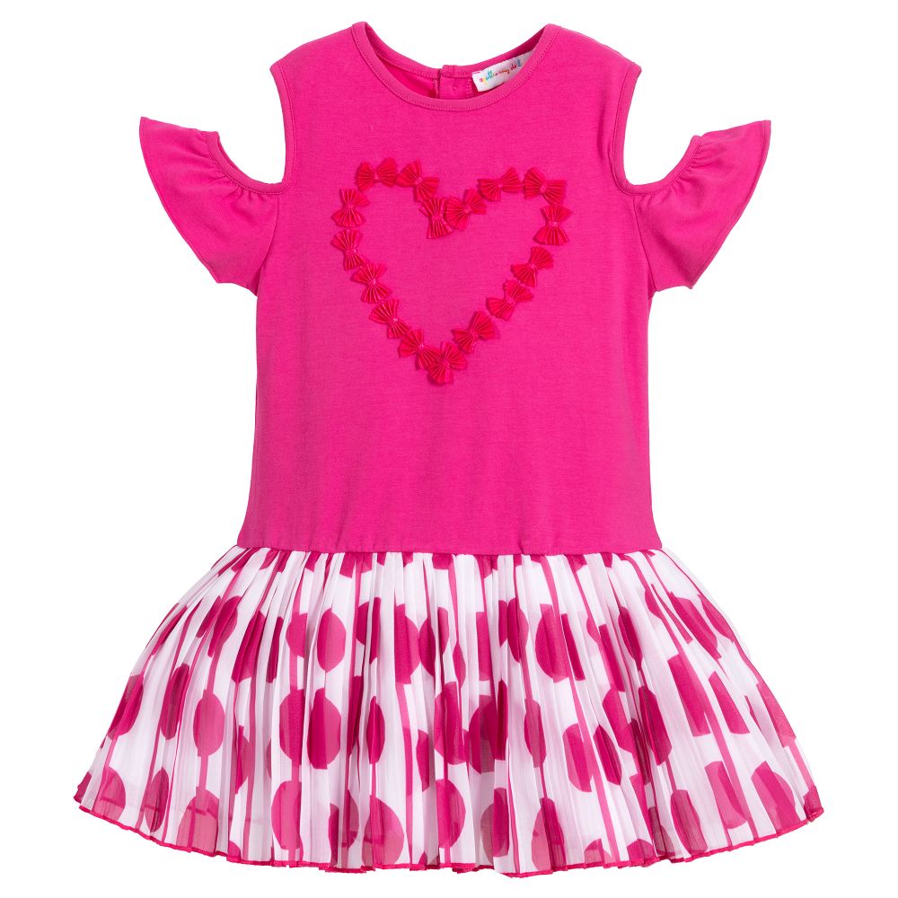 Agatha Ruiz de la Prada-Girls Pink Cotton Dress | Childrensalon Outlet