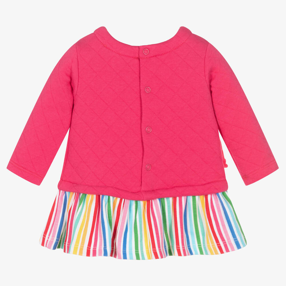 Agatha Ruiz de la Prada-طقم فستان قطن جيرسي لون زهري فوشيا | Childrensalon Outlet