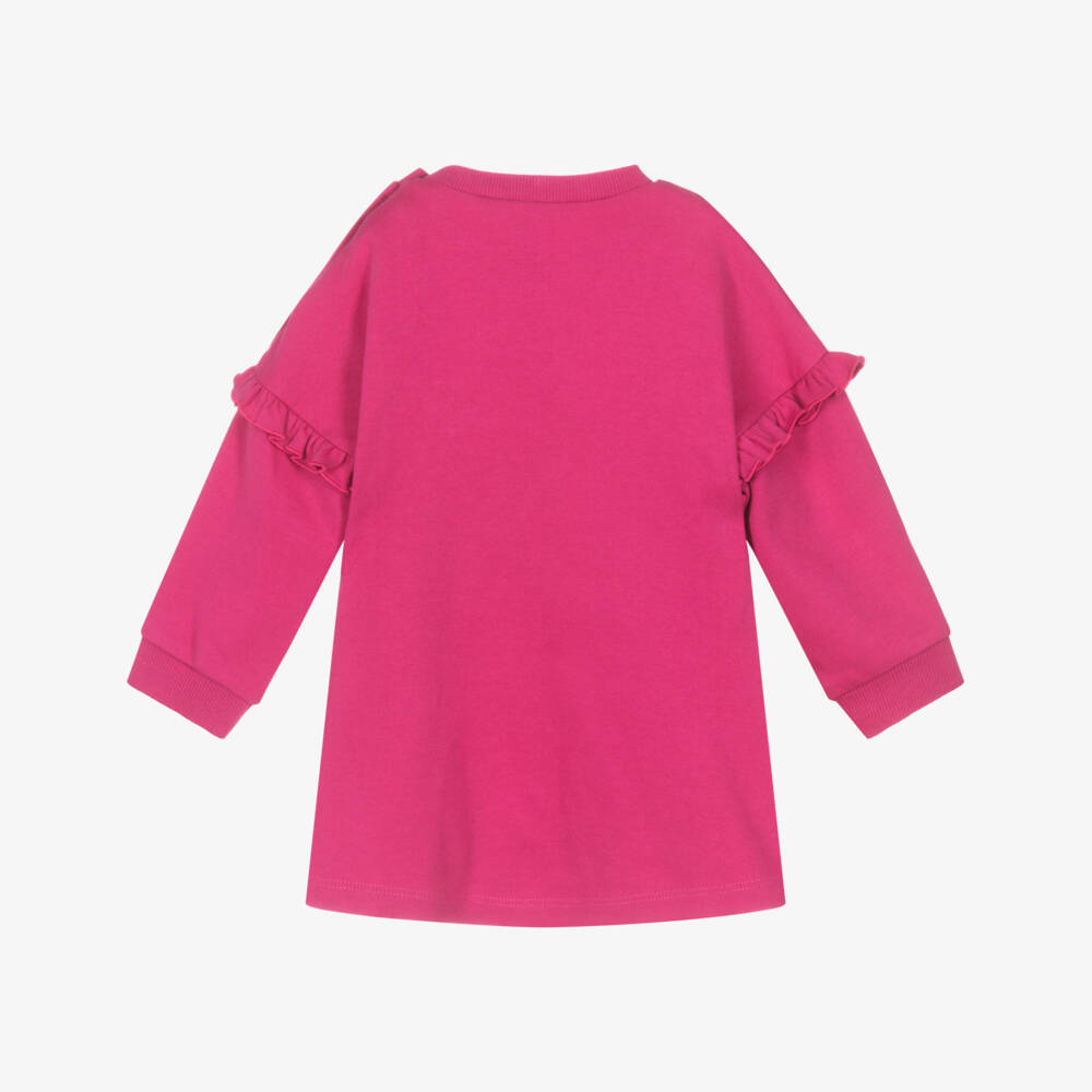 Agatha Ruiz de la Prada-Girls Pink Cotton Heart Dress & Striped Tights Set | Childrensalon Outlet