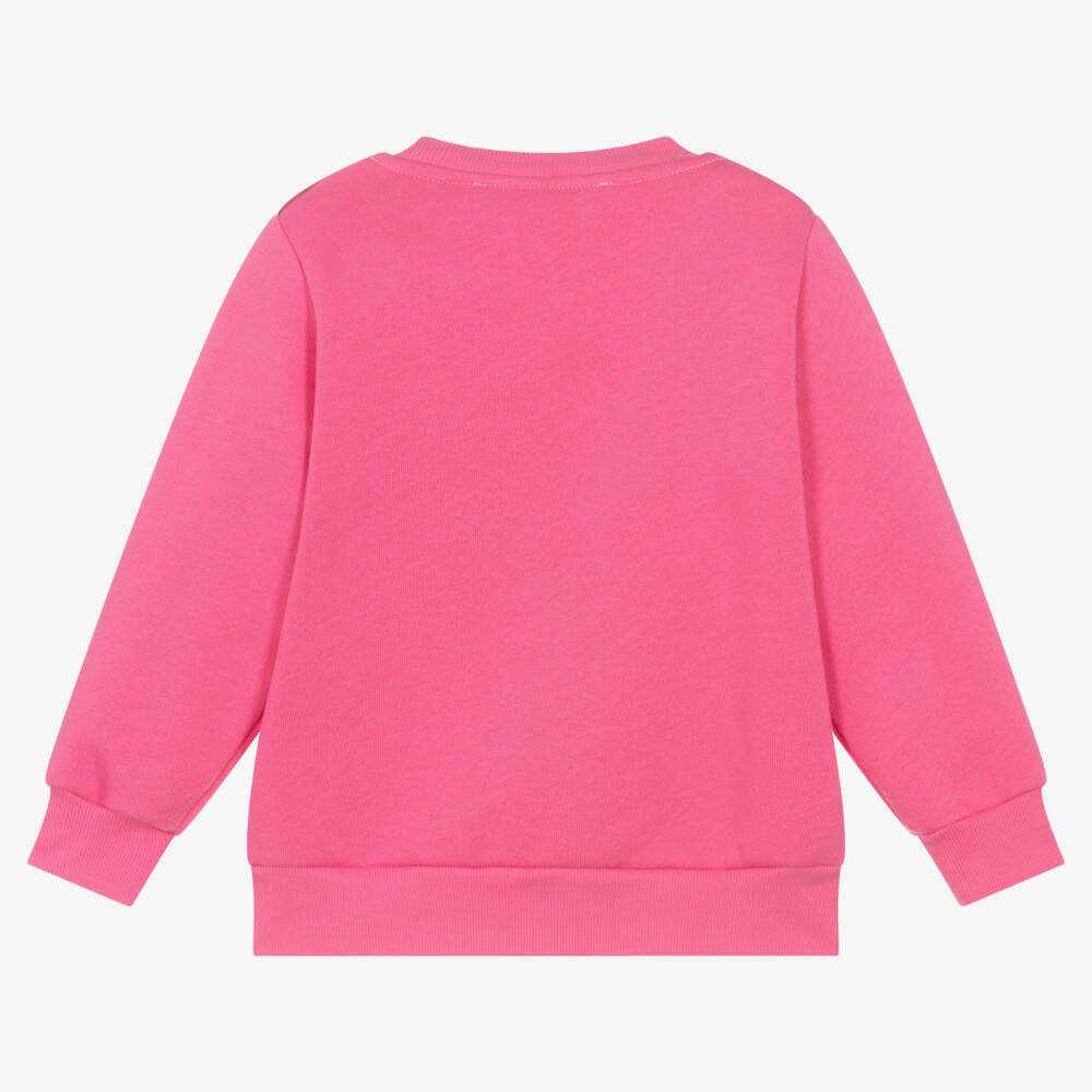 Agatha Ruiz de la Prada-سويتشيرت بطبعة قلوب قطن جيرسي لون زهري للبنات | Childrensalon Outlet