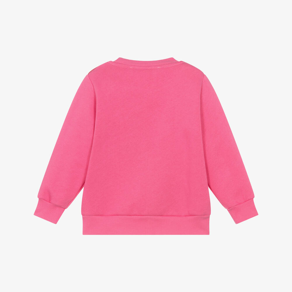 Agatha Ruiz de la Prada-سويتشيرت بطبعة قلوب قطن جيرسي لون زهري للبنات | Childrensalon Outlet