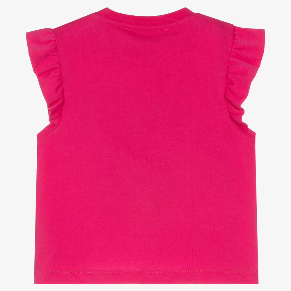 Agatha Ruiz de la Prada-Girls Pink Cotton Ice Cream T-Shirt | Childrensalon Outlet