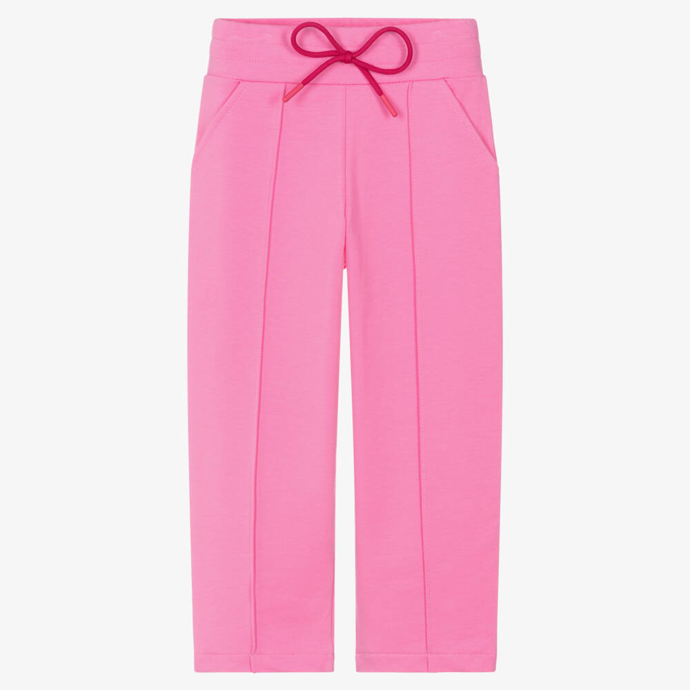 Agatha Ruiz de la Prada-Girls Pink Cotton Joggers with Front Seam | Childrensalon Outlet