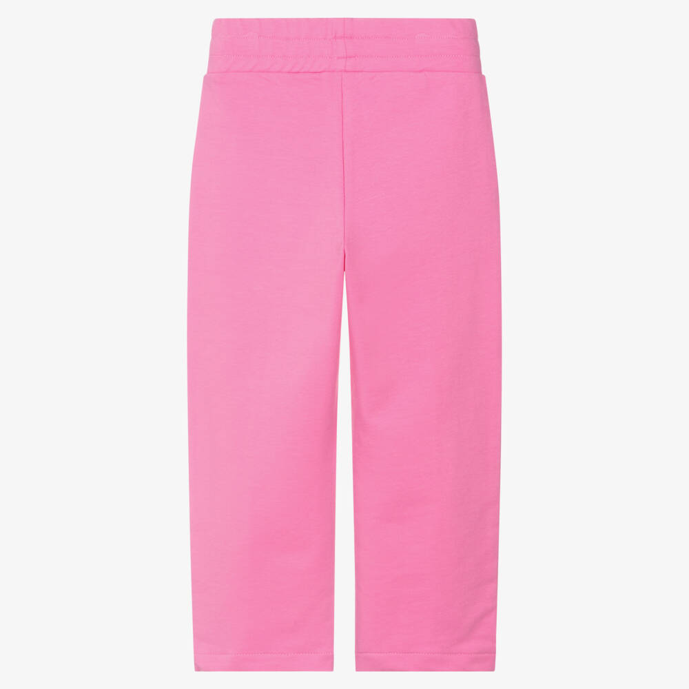 Agatha Ruiz de la Prada-Girls Pink Cotton Joggers with Front Seam | Childrensalon Outlet