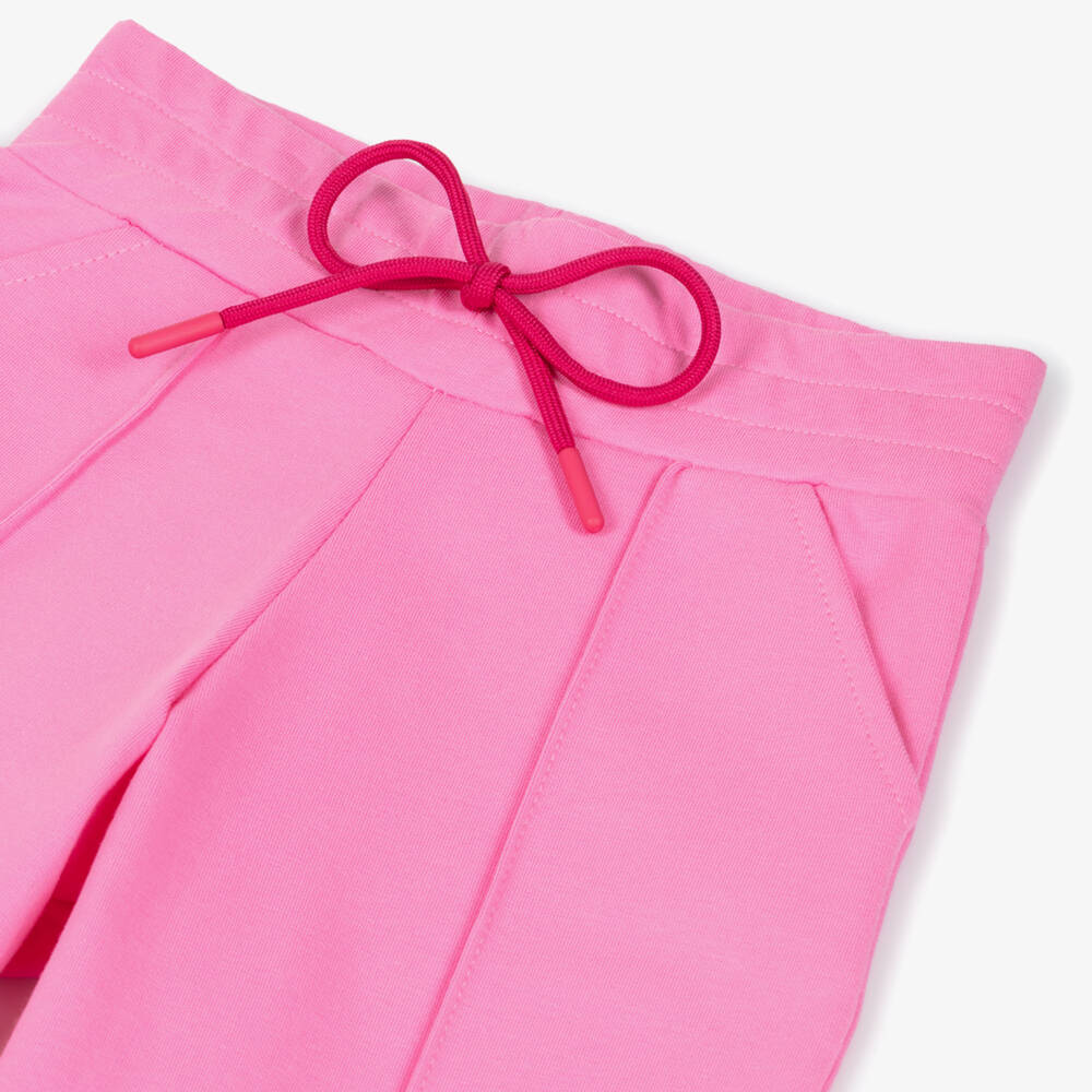 Agatha Ruiz de la Prada-Girls Pink Cotton Joggers with Front Seam | Childrensalon Outlet