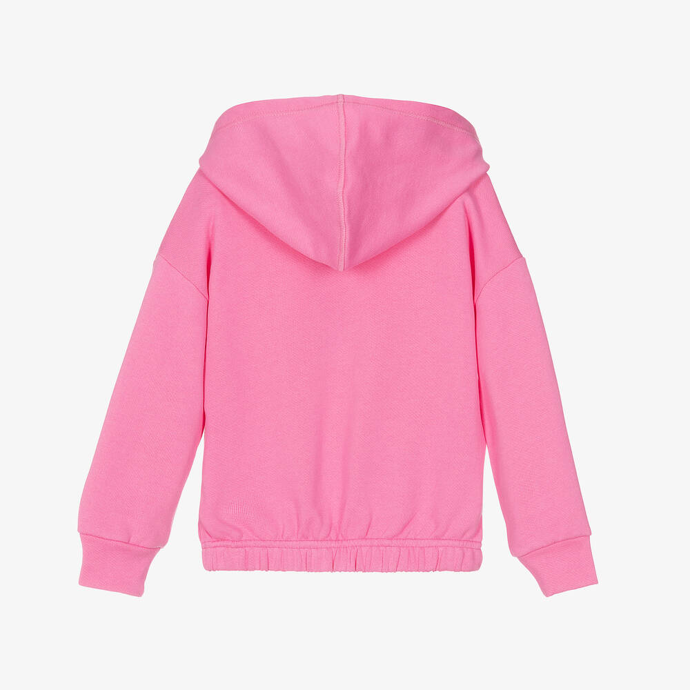 Agatha Ruiz de la Prada-Girls Pink Cotton Logo Hoodie | Childrensalon Outlet