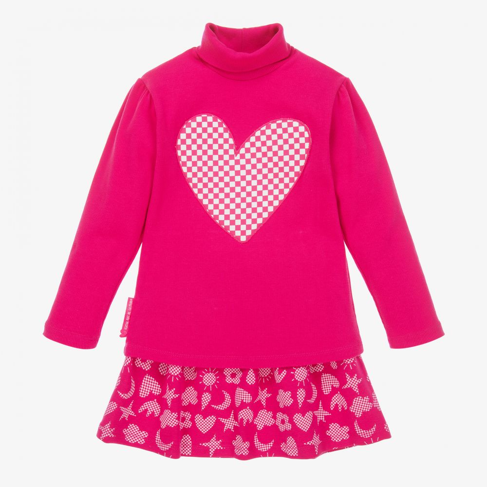 Agatha Ruiz de la Prada - Розовый комплект с юбкой из хлопка для девочек | Childrensalon