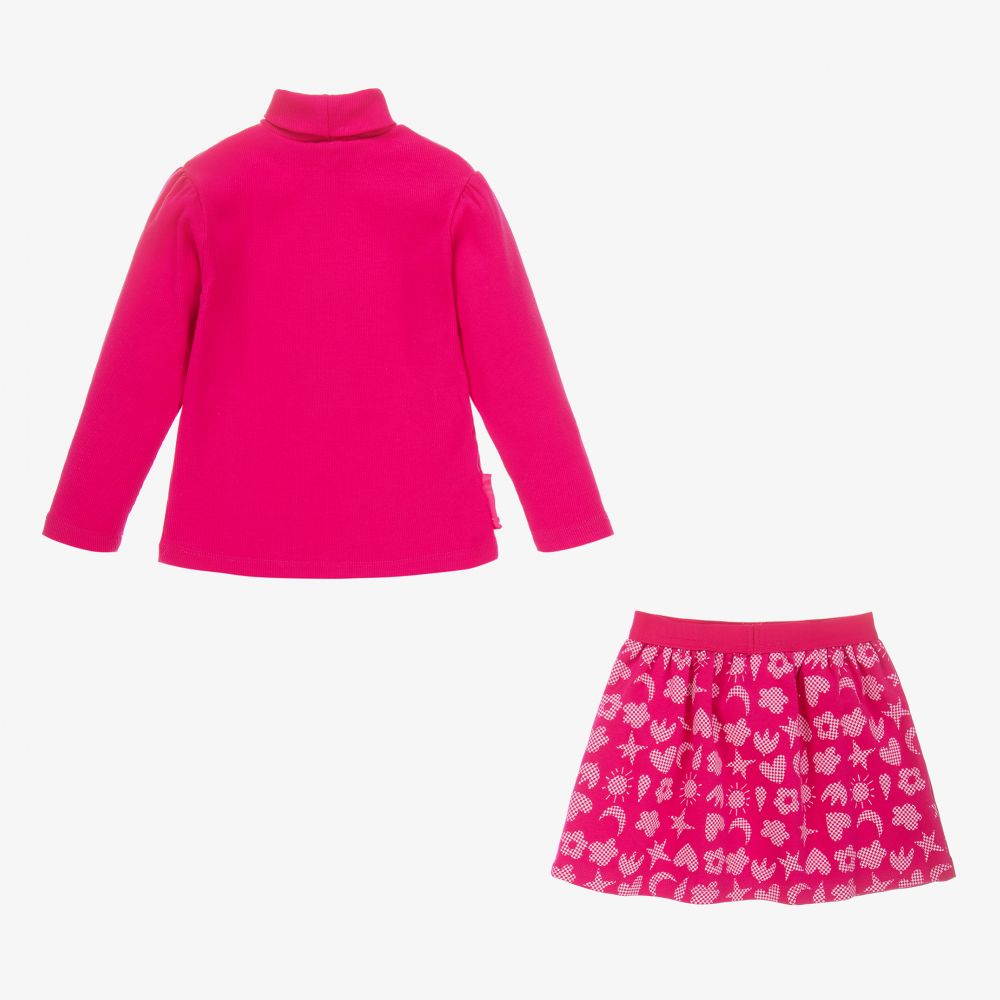 Agatha Ruiz de la Prada-Girls Pink Cotton Skirt Set | Childrensalon Outlet