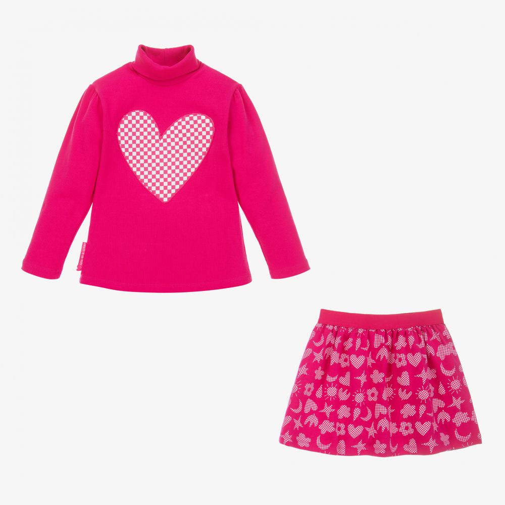 Agatha Ruiz de la Prada-Girls Pink Cotton Skirt Set | Childrensalon Outlet