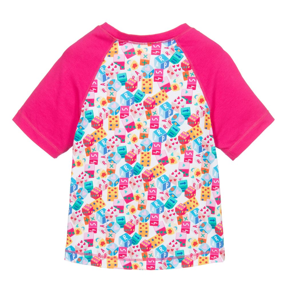 Agatha Ruiz de la Prada-Girls Pink Cotton T-Shirt | Childrensalon Outlet