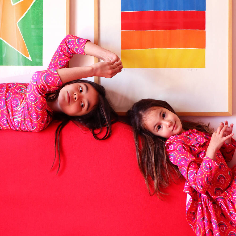 Agatha Ruiz de la Prada-توب قطن جيرسي لون زهري للبنات | Childrensalon Outlet